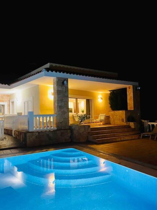 Villa Con Piscina Gigante Sant Francesc de s'Estany Exteriör bild